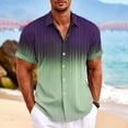 thumbnail image 2 of SHIXIAOO Chemise Décontractée de Printemps pour Hommes à Col Rabattu Imprimé Complet Manches Courtes de Plage Chemise de Vacances Extérieure T-Shirt Surdimensionné pour Hommes Chemises de Travail Décontractées pour Hommes, 2 of 5