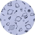 thumbnail image 1 of Ahgly Company Tapis d'Intérieur Lavables en Machine, Circulaires, Bleus Célestes de Transition, Ronds de 8 Pi, 1 of 7