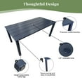 thumbnail image 5 of Innovaze Polywood Outdoor Dining Table, HIPS Patio Dining Table with Umbrella Hole, Weather Resistant (70.9-Inches, Navy Blue), 5 of 6