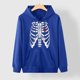 thumbnail image 5 of Chaqueta con capucha Punk suelta con cremallera y estampado de Halloween para mujer, abrigo, sudaderas con capucha, abrigo Pompotops qwe15352, 5 of 8