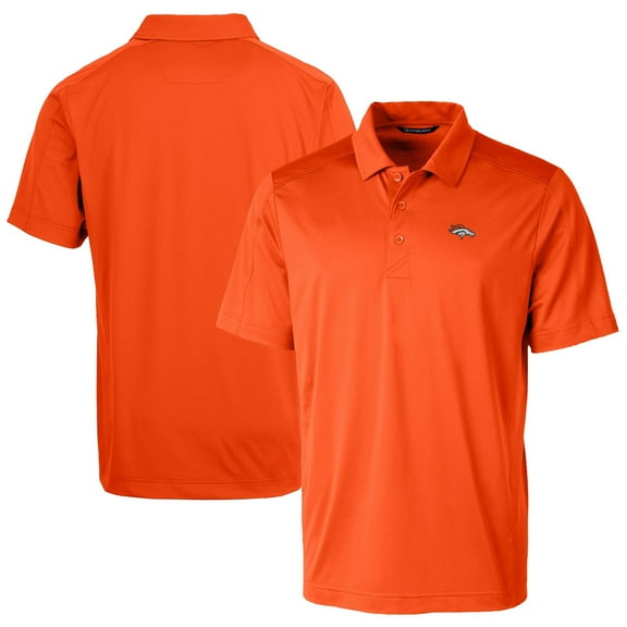 Men's Cutter & Buck Orange Denver Broncos Prospect Textured Stretch Polo