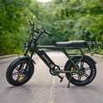 thumbnail image 5 of EMMO Paralo Pro Moped Style EBike for two - Electric Scooter Bicycle 750W - Black - Long Range 48V Removable Battery LED Turn Signals, 5 of 5