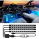 thumbnail image 1 of Luces LED para interior de coche, 4 tiras de 48 LED USB, iluminación ambiental RGB multicolor con música, luz ambiental impermeable para interior de coche con aplicación., 1 of 5