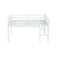 thumbnail image 5 of Tcbosik Full Size Low Loft Bed, Wood Bed Frame with Guardrail and Ladder, No Box Spring Needed, White, 5 of 9