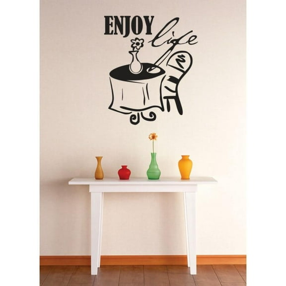 Custom Wall Decal Vinyl Sticker : Enjoy Life Quote Image Picture Art Peel & Stick Mural 20x30 Inches