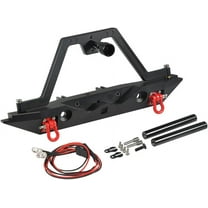 Aluminum Rear Bumper with Spare Tire Rack LED Lights TRX4 SCX10-II 90046 100% Brand New - for 1/10 RC Model Crawler Car