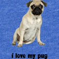 thumbnail image 2 of CafePress - FIN Fawn Pug Love - Cute Infant Baby Football Bodysuit, 2 of 3