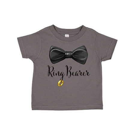 

Inktastic Ring Bearer- Black Bow Tie Gift Toddler Boy Girl T-Shirt