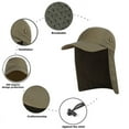 thumbnail image 6 of Unisex Fishing Hat Sun Visor Cap Hat Outdoor UPF 50 Sun Protection with Removable Ear Neck Flap Cover for Hiking Fishing Caps  Baseball Cap with Removable Neck Flap Portable for Men Women Golf Hiking, 6 of 8