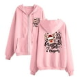 thumbnail image 3 of BiZtdJrK Sweatshirts Jackets for Women Full Zip Long Sleeve Hoodies Christmas Funny Graphic Printed Hooded Jackets Going Out Tops with Pockets Prime Sales of The Day Pink L, 3 of 4