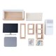 thumbnail image 5 of 2 juegos de muebles de casa de muñecas de madera, modelo de accesorios de simulación, bricolaje, hechos a mano Sala de estar y dormitorio, 5 of 9