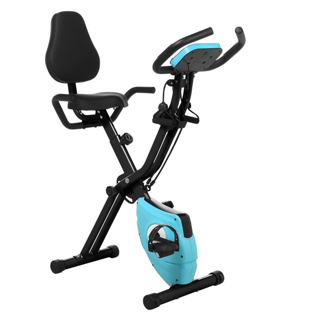 Folding 10 Levels Resistance Upright Exercise Bike With
