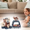 thumbnail image 4 of Coffee Machine Toy Simulation Sound And Light Water Supermarket Players 2 In 1 With Voice Puzzle For Kids Kitchen Toys, 4 of 8