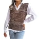thumbnail image 1 of Chaleco de Suéter Para Mujer, Camiseta Sin Mangas Con Cuello en V, Suéter de Punto Multicolor, Moda Informal, Chaqueta Sin Mangas, Abrigo, Tops Odeerbi  ODB152901, 1 of 8