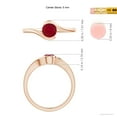 thumbnail image 5 of Angara Natural 0.6 Ct. Ruby Solitaire Ring in 14K Rose Gold for Women (Ring Size: 11.5), 5 of 10