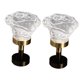 thumbnail image 2 of 2 tiradores de rosas para cajones, pomos de armario elegantes, fáciles de instalar, tiradores de puertas de muebles, tirador de puerta de armario para Transparente, 2 of 8