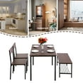 thumbnail image 3 of Magic Union Dining Table Set for 4 with Storage Bench, Dining Room Table Set for 4 Kitchen Table with Bench and 2 Chairs for Small Space Apartment, 3 of 7