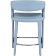 thumbnail image 2 of Pemberly Row Contemporary Soft Light Blue Vegan Leather Stool, 2 of 8