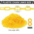 thumbnail image 2 of Uxcell Plastic Chain Links, 200 Feet Safety Chains, Yellow Plastic Chains Large Plastic Chain Long for Barriers, Crowd Control, Queue Lines, Parking, Fences, Gate, Concerts, 2 of 7