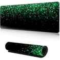 thumbnail image 1 of Green Glitter Gaming Mouse Pad 35 x 15.7 Inch Extended Large Size Desk Mat with NonSlip Rubber Base, Perfect for Home Office and Computer Use, 1 of 6