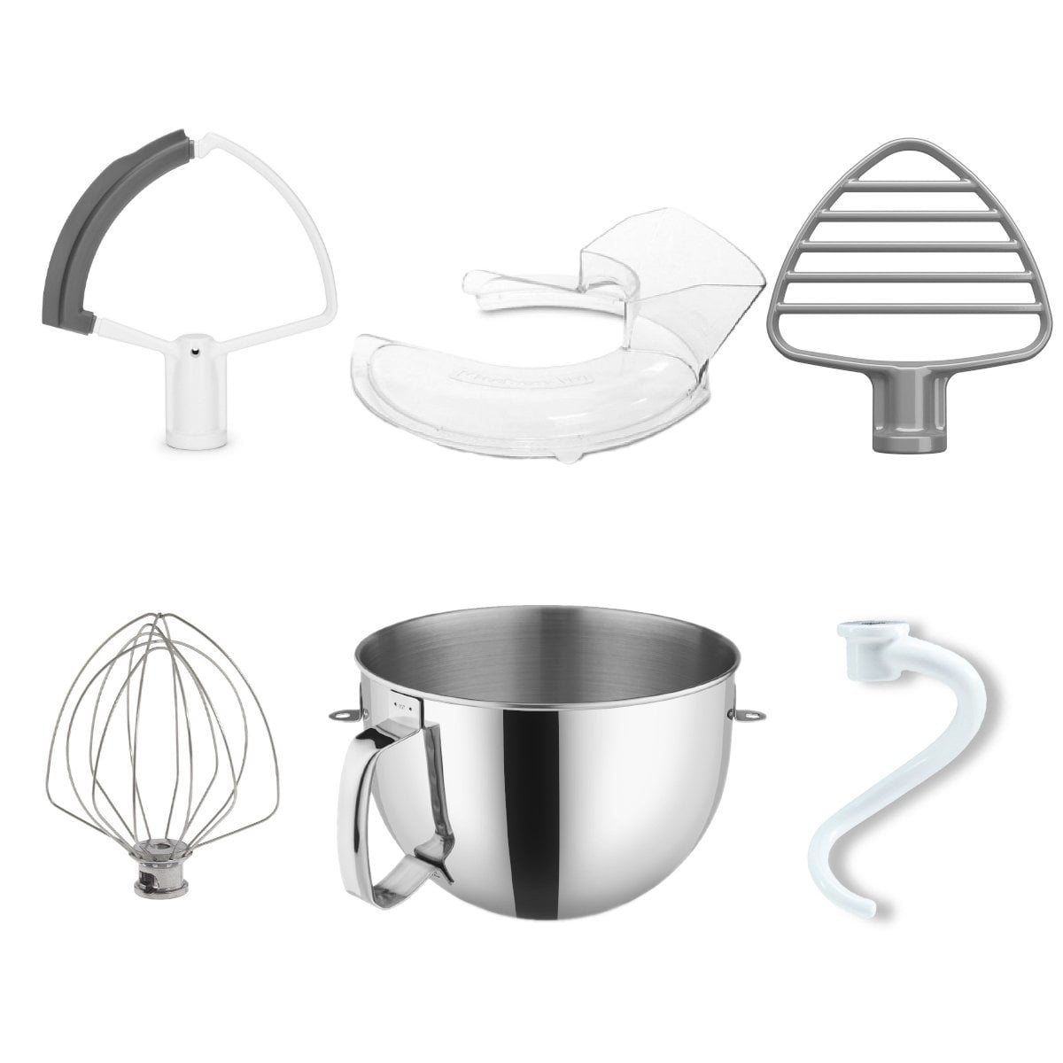 5-Quart Stainless Steel Bowl + Coated Pastry Beater Accessory Pack +  Pouring Shield (Fits 5-Quart KitchenAid Tilt-Head Stand Mixers), KitchenAid