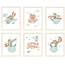 Nistio® Little Prince Nursery Wall Art, Little Prince Playroom Decor, Little Prince Posters, Set of 6 UNFRAMED Prints, 8x10"