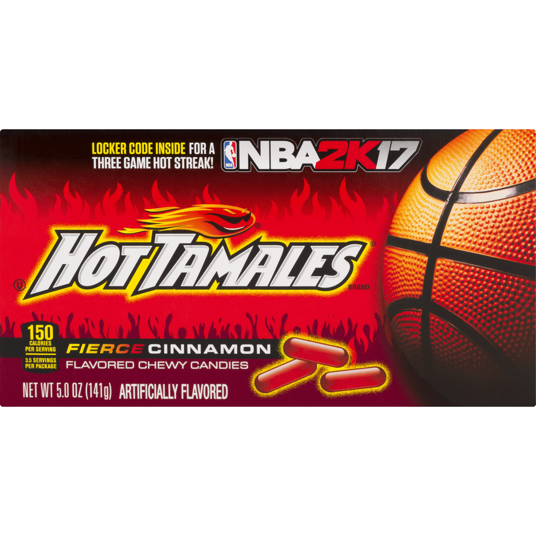 Hot Tamales Fierce Cinnamon Chewy Candies, 5 Oz.
