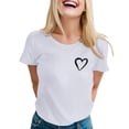 thumbnail image 4 of T-Shirts for Women Crew NeckShort Sleeve Basic Tees White Spring Tops Womens Casual Tops, 4 of 4