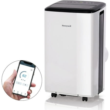 Honeywell - 10,000 BTU Smart Wi-Fi Portable Air Conditioner - Silver