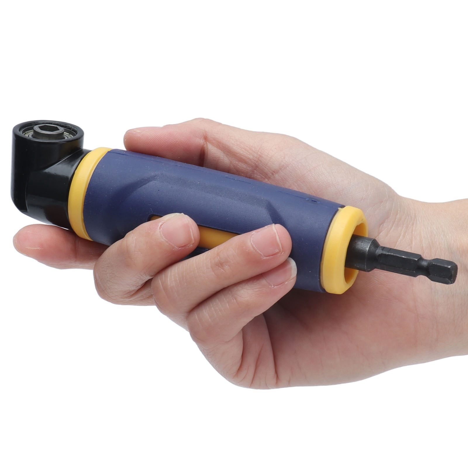 90 Degree Extension Driver, Cordless Professional Compact 1/4in Hex Handle Right Angle Drill Adaptor  for Woodworking Tool