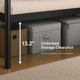 thumbnail image 5 of PARPOOS Bunk Bed Twin over Twin, Metal Twin Bunk Beds for Teens with 2 Ladders & Full Length Guardrails,  Can Be Divided into 2 Twin Beds, Black, 5 of 8