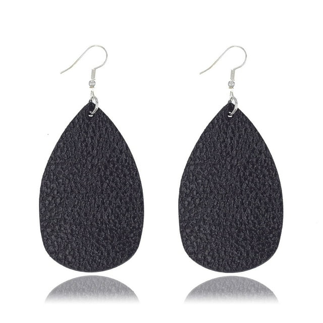 Milisten 8 Pares Aretes Colgantes De Cuero PU Elegantes Con De Para Mujer