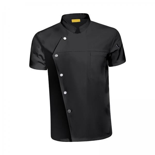 3 Chaquetas De Chef Para Hombre Y Mujer, Con Botones A Presión, Para Servicio De Comida, De Verano, Para Camareros, Hoteles, Talla L, Color Negro