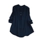thumbnail image 3 of Camisa de mujer Manga larga Primavera Otoño Blusa Cuello en V Chica Top suelto, Azul, L Inevent AP000936-09, 3 of 7