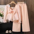 thumbnail image 2 of NOLDARES Baby Kids Girls 2pcs Fall Winter Clothes Set Long Sleeve Cute Print Crewneck Tee and Elastic Waist Joggers Outfits Clothing(Red,10-11 Y), 2 of 7