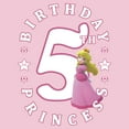 thumbnail image 2 of Girl's Nintendo Peach Birthday 5  Graphic T-Shirt, 2 of 4