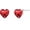 Red, variant on Sterling Silver Heart Stud Earrings for Women, 925 Silver Post with Cubic Zirconia, Hypoallergenic Cute Small Jewelry[s6058]