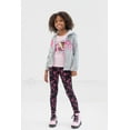 thumbnail image 2 of Barbie Big Girls Zip Up Fleece Hoodie T-Shirt and Leggings 3 Piece Outfit Set Little Kid to Big Kid, 2 of 5