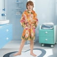 thumbnail image 5 of FORMRS Niños Bathrobe Unisex Hooded Robe Soft Plush Pajamas Sleepwear, Size 4-6T, Abstract Floral, 5 of 7