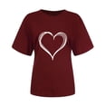thumbnail image 5 of Alkepwun Womens Heart Print Graphic Tees Girls Cute Short Sleeve T-Shirts Summer Casual Tee Blouse Crewneck Tshirt Tops, 5 of 7