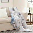 thumbnail image 4 of Chezmoi Collection 100% Cotton Twin Size Throw Blanket for Bed Sofa Couch, Boho Geometric Jacquard Woven Lightweight 4-Layer Reversible Cotton Thin Blanket, Multi-Color Natural Orange Blue 68x88, 4 of 10