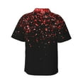 thumbnail image 3 of Easygdp Red Glitter1 Men's Hawaiian Shirts Print Lapel Short Sleeve for Beach, vacation, party, casual occasions - Medium, 3 of 9