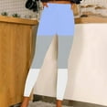 thumbnail image 2 of QATAINLAV Womens Fashion Color Block Tight Leggings Gym Casual High Waist Yoga Pant Full Length Seamless Tummy Control Workout Legging Pants Sky Blue XXL Mother's Day Gifts, 2 of 4