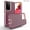 Burgundy/Light Pink, variant on Heavy Duty Hybrid Defender Rugged Case for Samsung Galaxy S21 Ultra with Holster Belt Clip - Black/Black