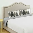 thumbnail image 3 of Yayeee Pillowcase Queen Size Set of 2 Satin Wrinkle Resistant Pillow Case, Hand Drawn Christmas Trees, 3 of 7