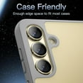 thumbnail image 3 of for Samsung Galaxy S24 Camera Lens Protector, 9H Tempered Glass Camera Cover Screen Protector Metal Individual Ring for Samsung Galaxy S24, Gold, 3 of 6
