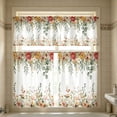 thumbnail image 5 of 2D Printed Kitchen Curtains, 24" Short Washable Window Valances, Decorative Half Curtain Panels for Sink, Bathroom & Cafe Styling, Light Filtering Privacy Drapes​, C, 5 of 5