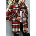 thumbnail image 1 of Women's Geometric Plaid Print Pocketed Shirt, 1 of 4