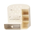 thumbnail image 3 of Organizador de tablero de clavija de escritorio con cajón, tarjetero de gran capacidad, portalápices con accesorios para niños, adultos, oficina, sala Beige, 3 of 7