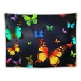 thumbnail image 5 of GOSMITH Colorful Butterfly Tapestry Wall Hanging Trippy Vintage Insect Butterflies on Black Background Wall Tapestry Fantasy Hippie Tapestry for Teen Bedroom Living Room Dorm Home Decor, 40x30 Inch, 5 of 7